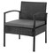 Manhattan Comfort Noli  Steel Rattan 3-Piece Patio Conversation Set with Cushions in Grey OD-CV006-GY - alternate 6